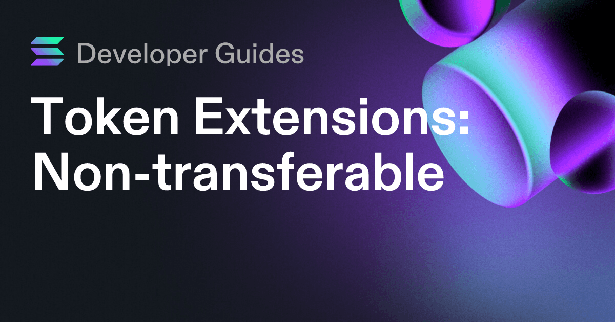 How to use the Non-transferable extension